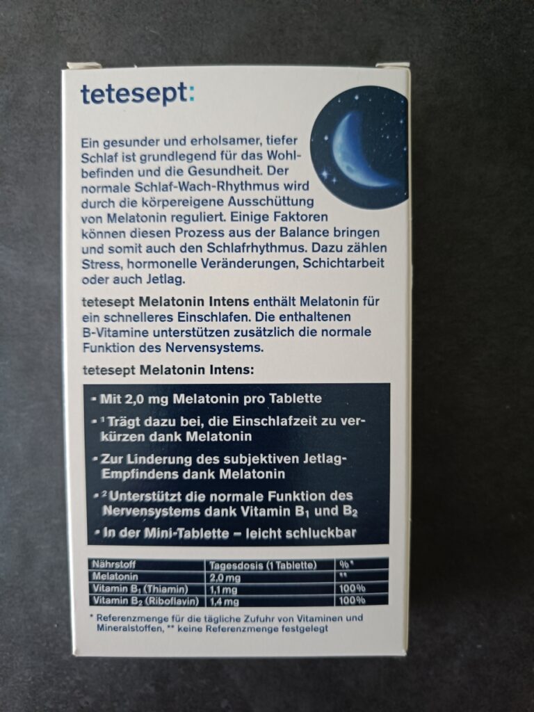 Rückseite der Verpackung